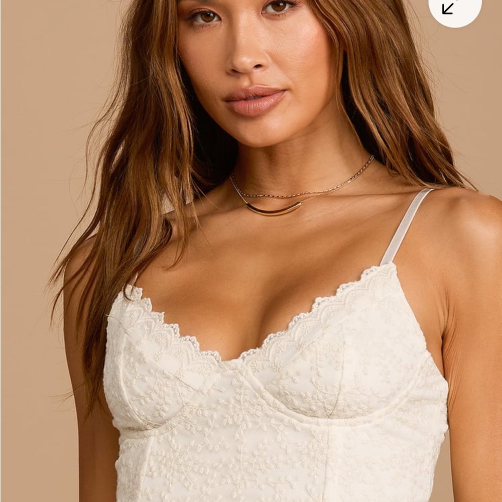 Elegant Cream Lace Cami Top
